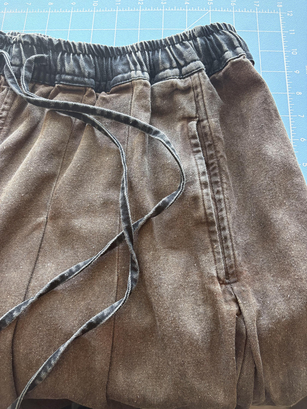 Patchwork Harem Pants: Washed Denim Look, Relaxed wide leg, Boho Style